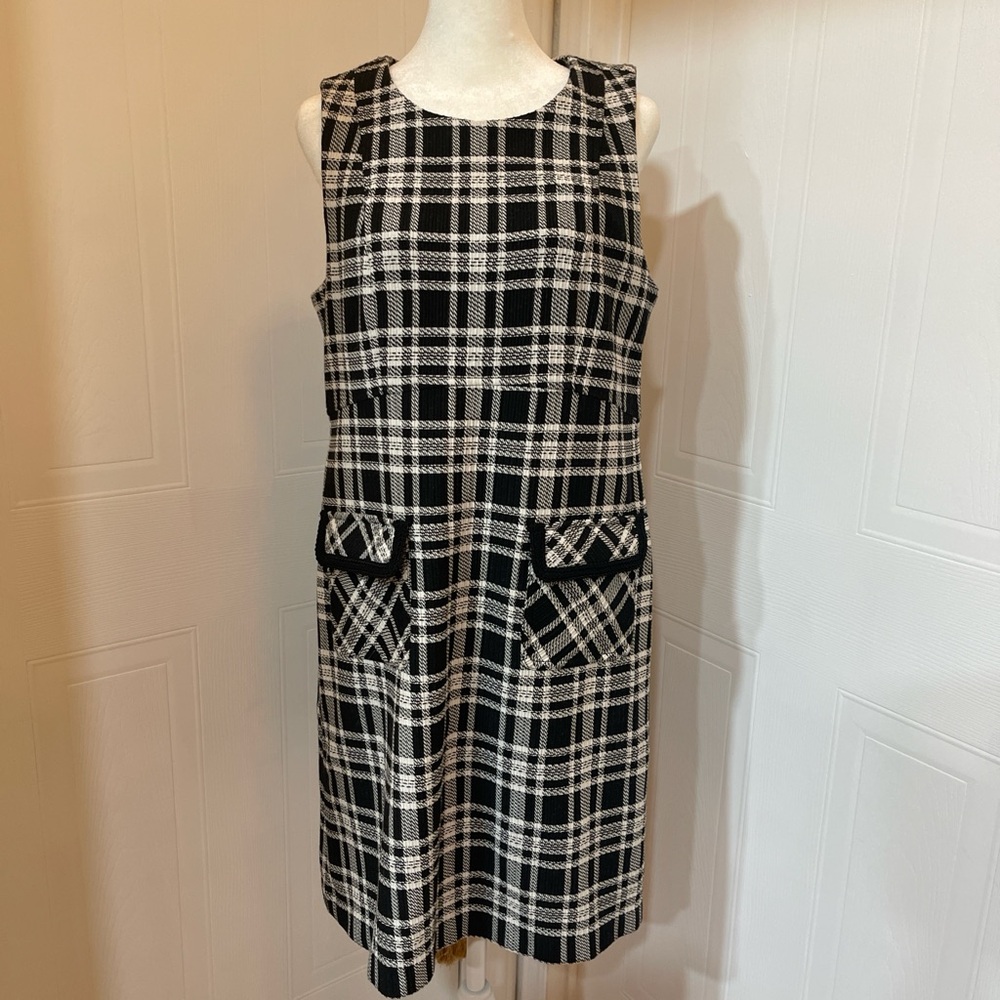 Tommy Hilfiger Black and White Plaid Mini Dress